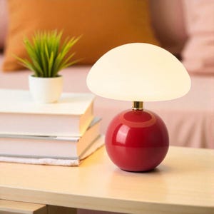 Table Mushroom Lamp, Colourful Night Light for Bedroom, Desk, or Bedside, Modern Decorative Lighting