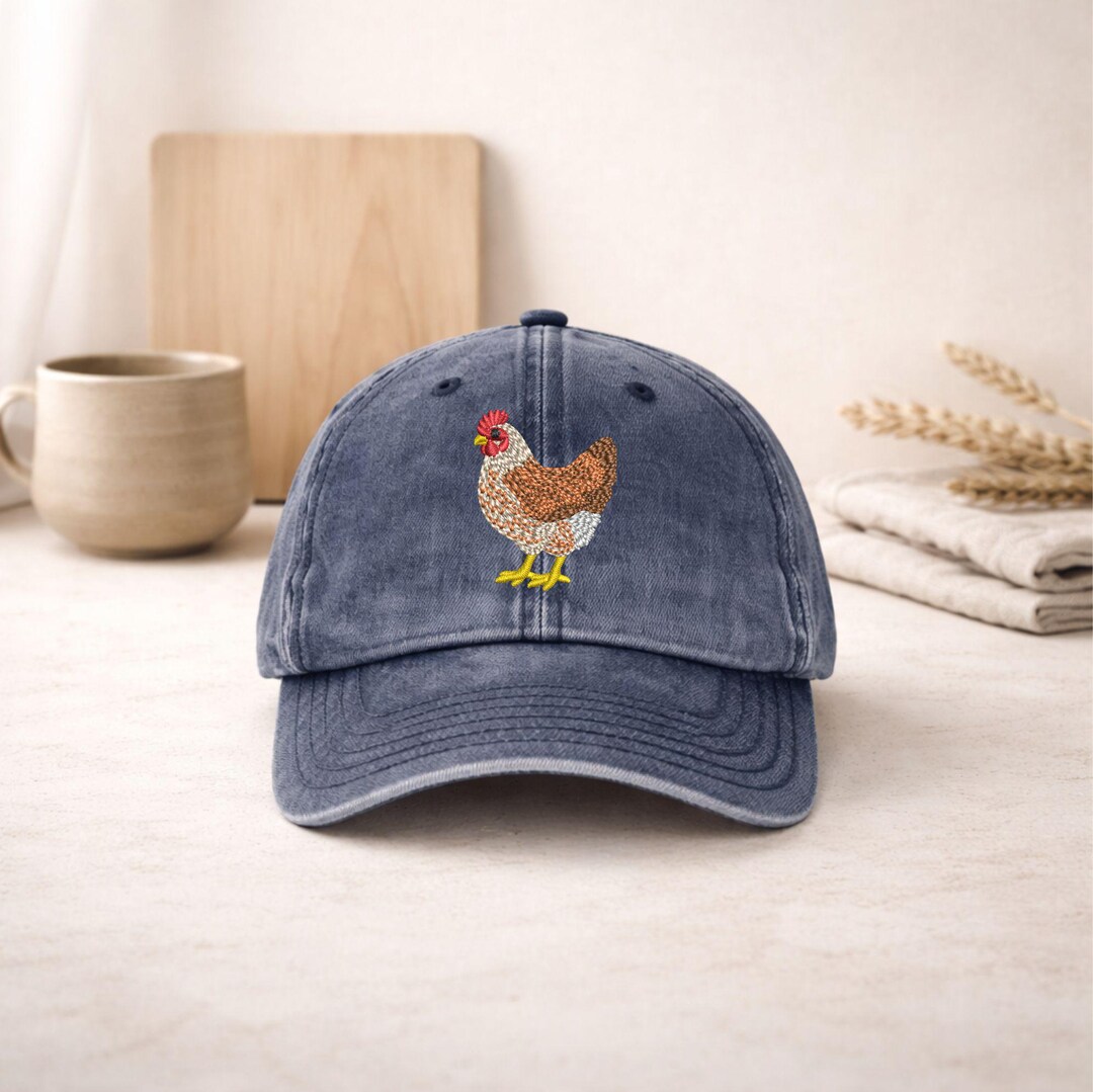 Embroidered Chicken Hat, Farm Animal Baseball Hat, Cute Bird Dad Hat ...