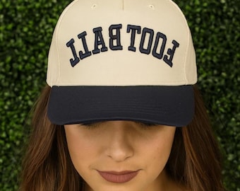 Upside Down Text Embroidered Cap, Custom Name Hat, Custom Football Hat, Personalized Cap, Custom Logo Hat, Gameday Hat, Upside Down Hat