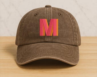 Custom Initials Hat, Personalized Women Vintage Hat, Monogrammed Baseball Cap, Embroidered Hat, Beach Hat, Bachelorette Hat, Custom Name Hat