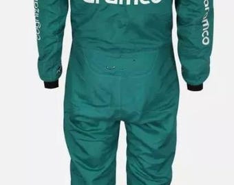 Custom F1 Style Racing Suit Aston Martini Design, CIK/FIA Level 2 Suit