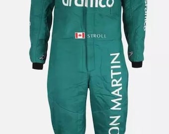 Traje de carreras personalizado estilo F1 / Diseño Aston Martini, CIK/FIA Nivel 2