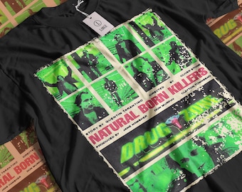 Natural Born Killers Movie Poster, NBK Anime - Vintage 90s Movie