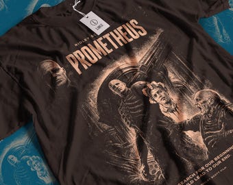 Prometheus Sci-fi Movie T-shirt: Vintage Horror Unisex Graphic Tee