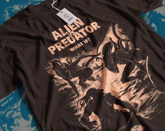 Alien Vs Predator Sci-fi Movie T-shirt: Vintage Horror Unisex Graphic Tee