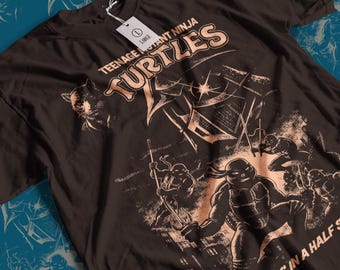Vintage Turtles Movie T-shirt: 90s Cartoon Graphic Tee