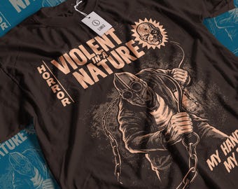 Violent in a Nature Movie T-shirt: Vintage Horror Unisex Graphic Tee