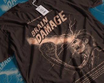 Brain Damage Movie T-shirt: Vintage Horror Unisex Graphic Tee
