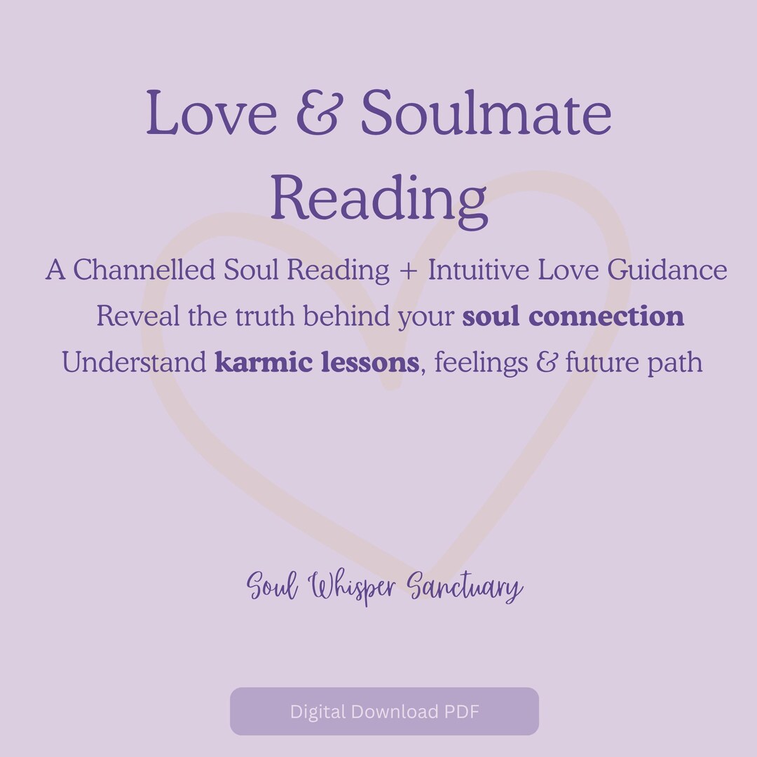 Love &amp; Soulmate Reading: Twin Flame, Karmic Connection (24h PDF) - Etsy UK