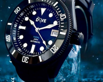 Von Hand gebaute Taucheruhr -Hadal-Noir 200 m - Automatik