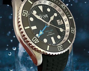 Handgebaute GMT Taucheruhr HADAL GMT