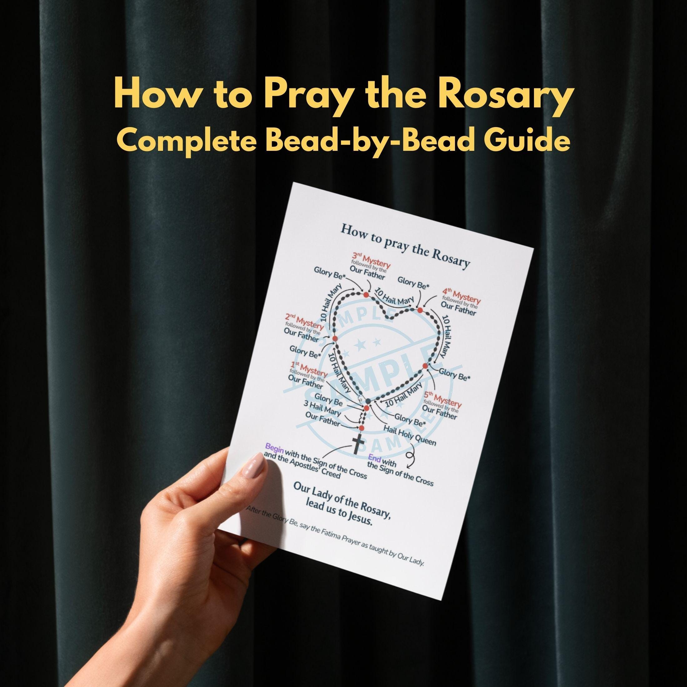 Rosary (holy Rosary) for Beginners | Step by Step Prayer Guide | 20 ...