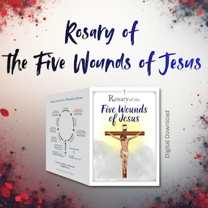 Rozenkrans met vijf heilige wonden | Passie van Christus | Passionistische toewijding | Afdrukbare pdf-gebedsgids