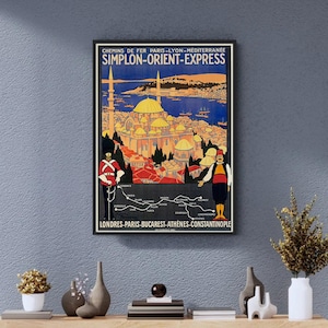 Orient Express Poster – Vintage Istanbul Travel Art Print, 1920s Railway Artwork, Retro Wall Decor