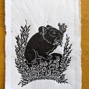 Pika Linocut