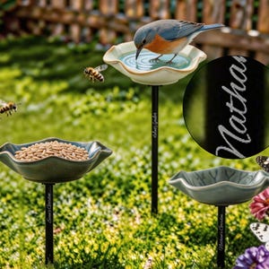 Customizable butterfly garden gift for teachers, pollinator water station, nature-inspired garden decor, back-to-school gift