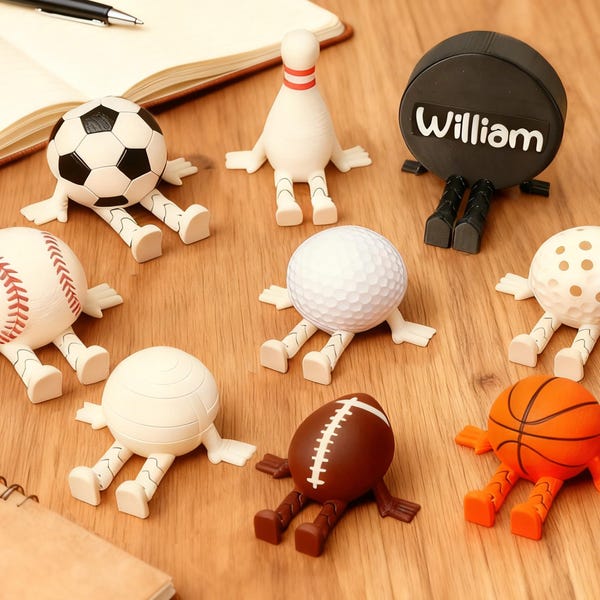 Decoración de escritorio de fútbol, figura deportiva impresa en 3D para dormitorio, decoración deportiva divertida para escritorio