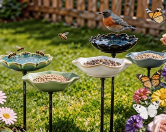 Name engraving Butterfly Water Feeder for Garden, Pollinator Garden Decor, Bird Watering Station, Outdoor Yard Ornament, Nature Lover Gift