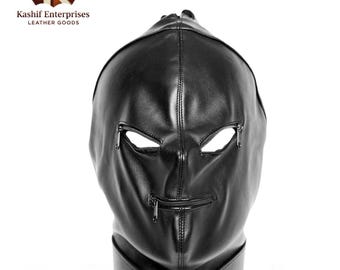 Capuchon van echt leer – Handgemaakt masker voor zintuiglijke ervaringen