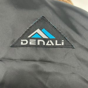 Vtg Denali Men's Brown Sherpa Fleece Jacket Nature Moose Trees Canoes Puddle M image 7