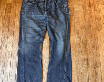 Levi's Straight Fit Jeans Mens 36x30 Button Fly Contrast Stitch Casual Y2K Vtg