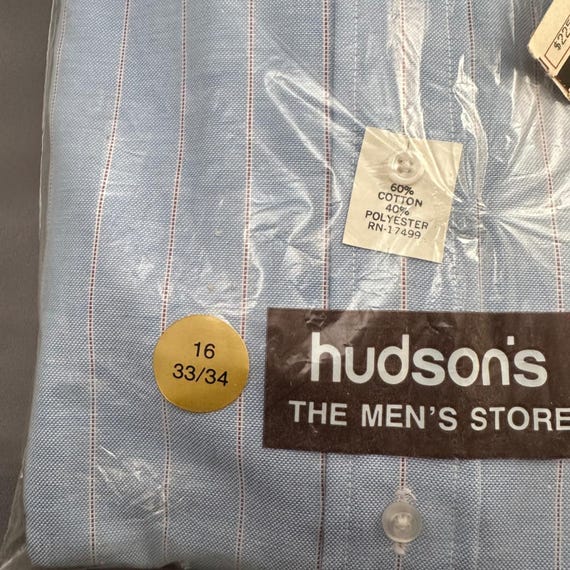 dress shirt 16 33 34 NWOT Van Heusen Men's Size 15-1/2-16 33/34 Medium Blue Cotton Dress Shirt