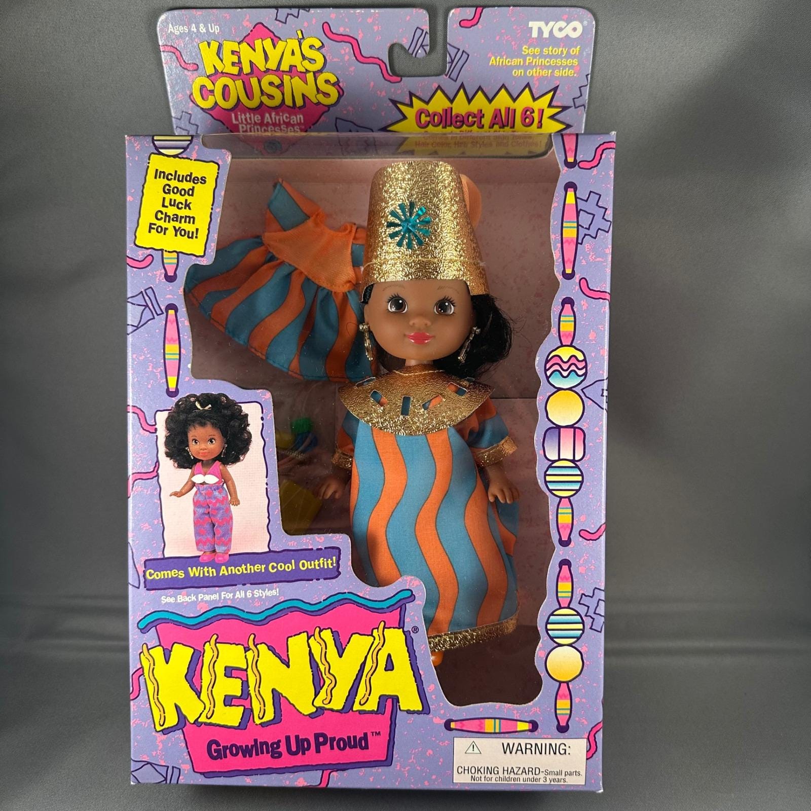 Vintage Tyco Kenya's Cousins Little African Princess Doll NEW 1994
