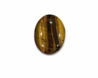 Natural Tiger’s Eye Cat’s Eye Gemstone 26.87 Cts Oval Cabochon | 29.85 x 20.83 x 5.22 MM | Loose Stone for Jewelry Making & Collection