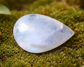 Cabochon poire pierre de lune arc-en-ciel pour fabrication de bijoux, pendentif bague