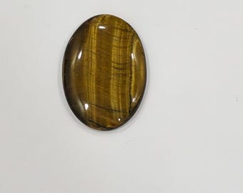 Natural Tiger’s Eye Cat’s Eye Gemstone 47.16 Cts Oval Cabochon | 38.38 x 26.73 x 5.52 MM | Loose Stone for Jewelry Making & Collection