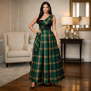 knee length dresses for ladies Holly Navy Smocked Tartan Dress – Bea Colette