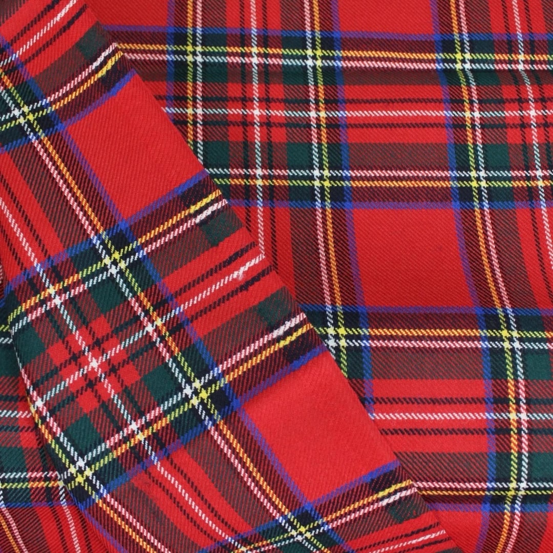 Clan Royal Stewart Tartan Wool Fabric Sold by Yard 13oz Acrylic Wool ...
