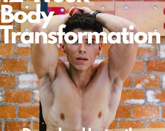 12 Week Body Transformation Workout Plan PDF | Digital Fitness Guide | Push Pull Legs Gym Program | Muscle Building & Fat Loss Plan for Men