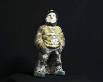Vintage danish michael andersen ceramic figurine fisherman persia glaze bornholm