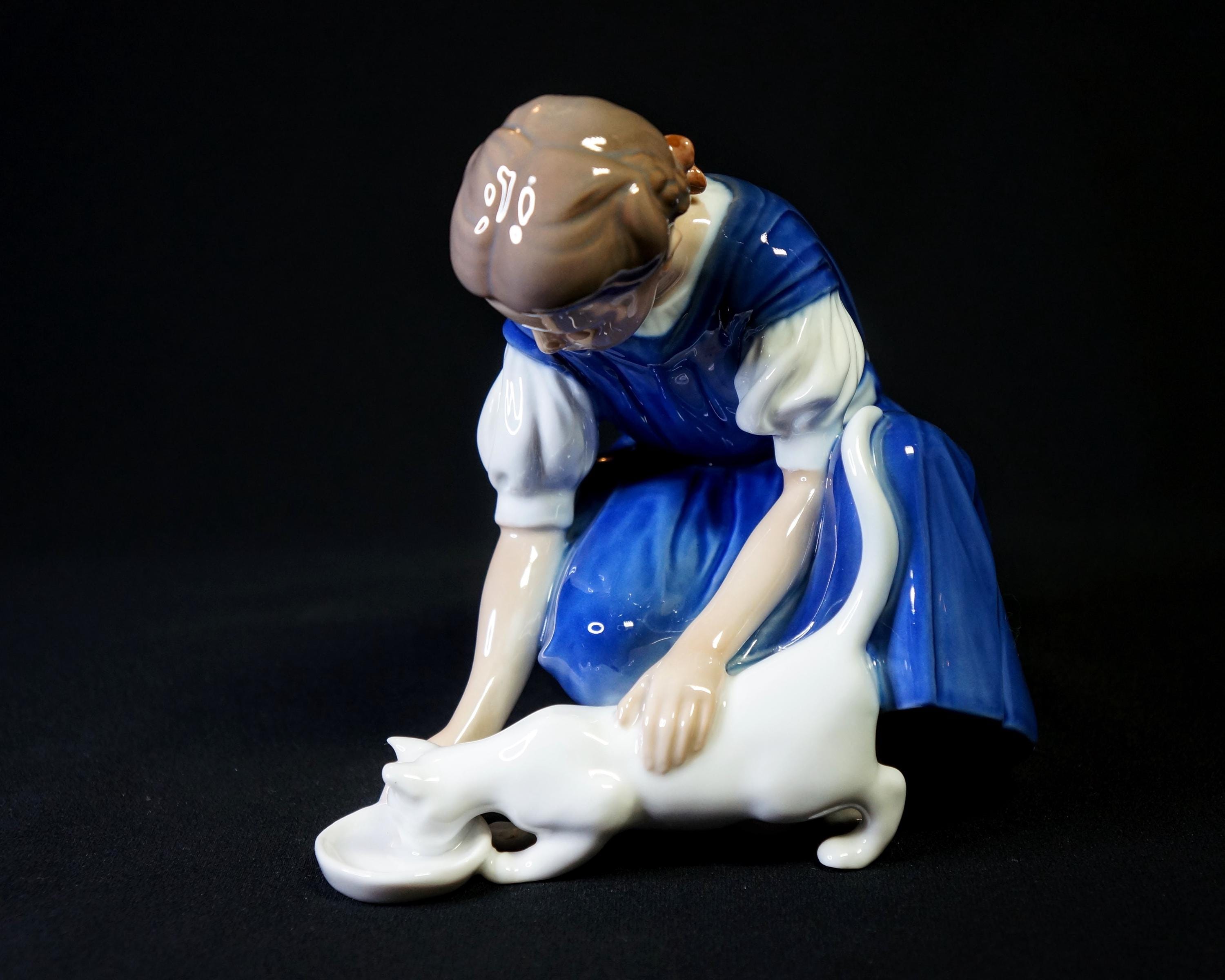 B&g Danish Porcelain Cat Figurines - Etsy