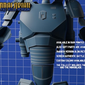 Puede incluir: Una pieza de torso de armadura azul segmentada con hombreras y protectores de brazo. El texto en la imagen dice: HEAVY MANDALORIAN PAZ VIZLA VERSION, AVAILABLE IN RAW PRINTED / PAINTED VERSIONS, ALSO SOFT PARTS ARE AVAILABLE AS WELL, SMOOTH VERSION IS ON PICTURE, SCREEN AUTHENTIC BATTLE DAMAGED VERSION AVAILABLE, CUSTOM COLORS AVAILABLE, THE FULLS ET INCLUDES THE HEAVY REPEATER ( PM ME ) AND THE VIBROBLADE.