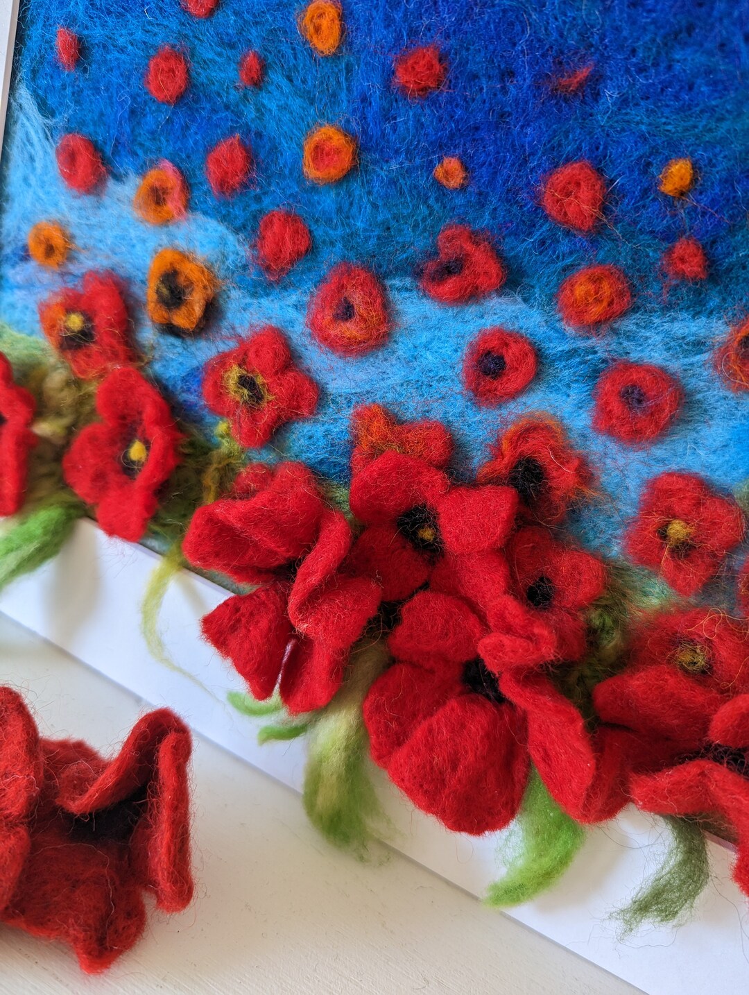 Wool Painting Flowers Series Felted Wool Art. 8x10 Etsy