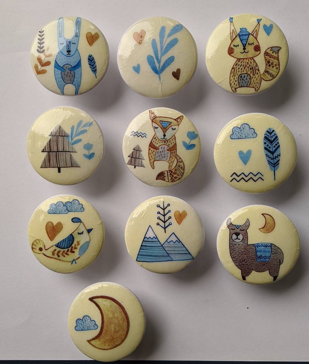 Large Wooden Knobs dresser drawer pulls Scandinavian woodland Etsy