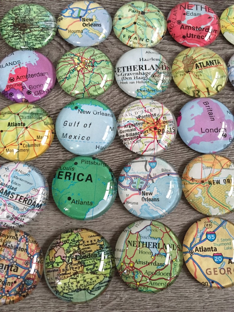 6 Glass Fridge World Maps Destination Weddings Etsy