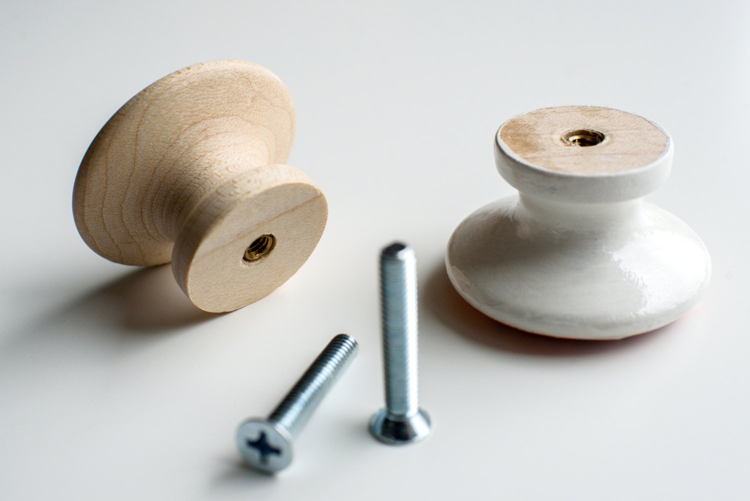 8 large vintage thread spool Drawer knobs knobs pulls decorated