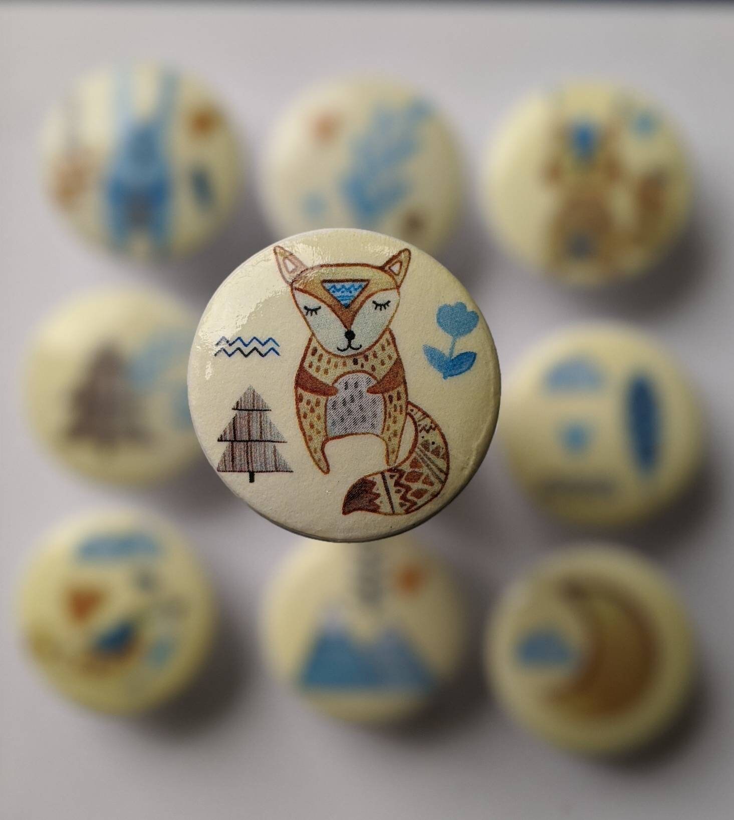 Large Wooden Knobs Dresser Drawer Pulls Scandinavian Woodland Etsy