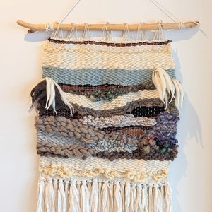 Large wall Hanging One of a Kind Fiber Art Weaving Hand woven. Textile art. Unique gift. Wool weaving 24&quot;x36&quot;
