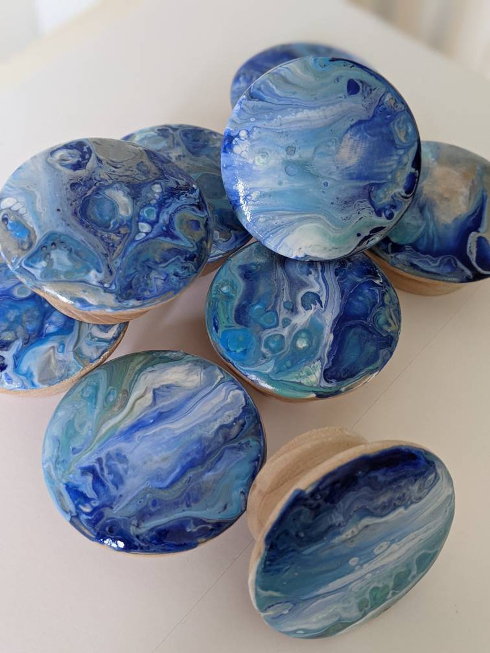 4 Large Whimsical Door Knobs One of a Kind Hand Etsy