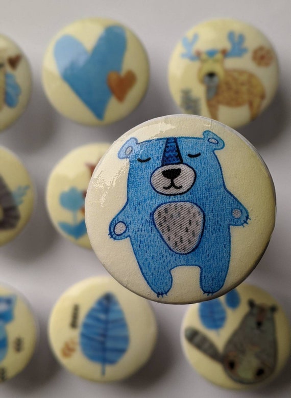 Large Wooden Knobs Dresser Drawer Pulls Scandinavian Woodland Etsy