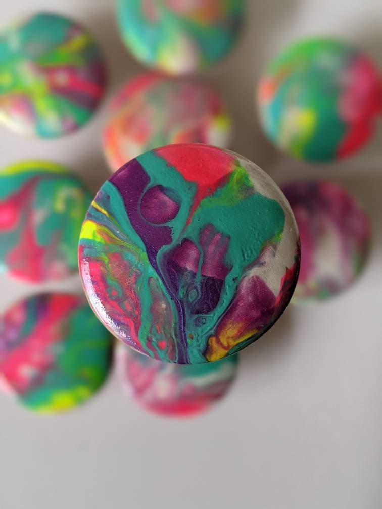 4 large Whimsical door knobs one of a kind hand Etsy