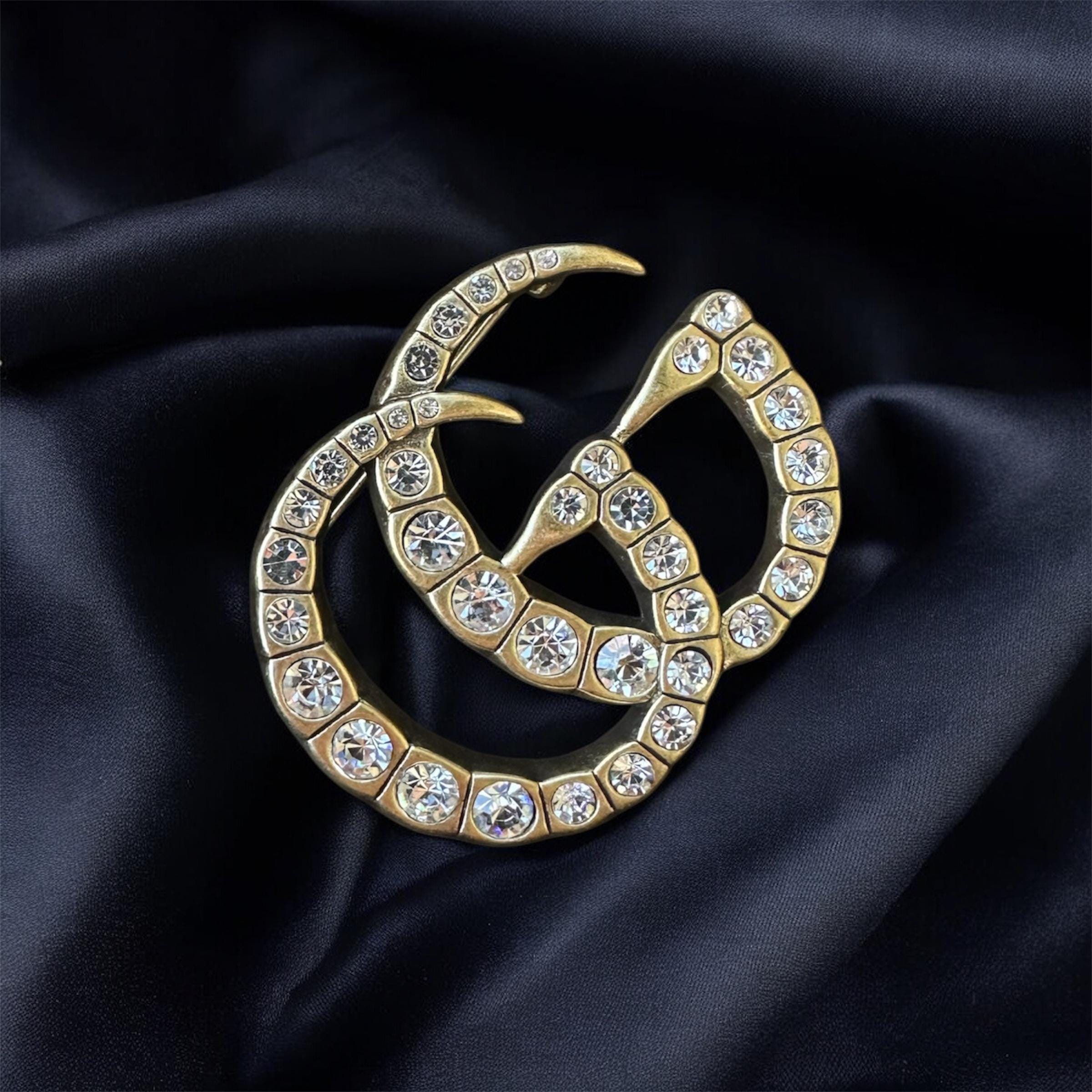 VTG Gucci GG Monogram Designer Vintage Brooch - Etsy