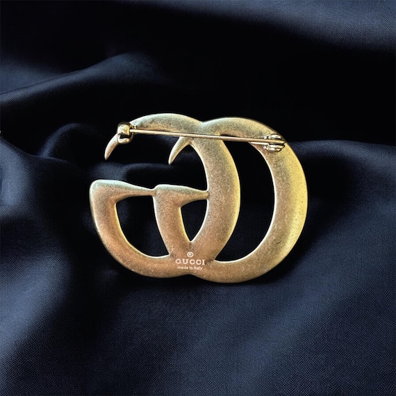 VTG Gucci GG Monogram Designer Vintage Brooch - Etsy