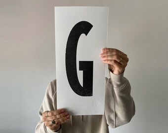 Letterpress Alphabet Print – Letters G to I