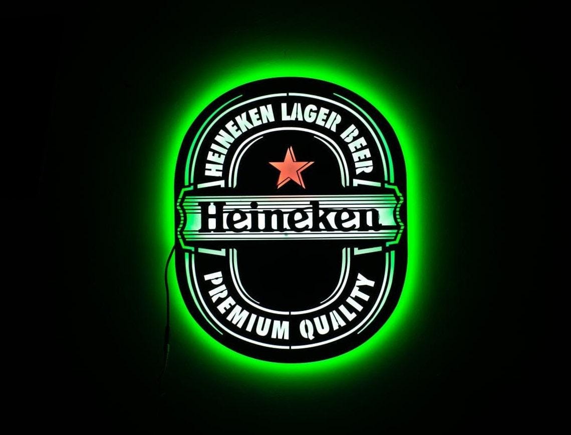 Heineken Light up Sign - Etsy