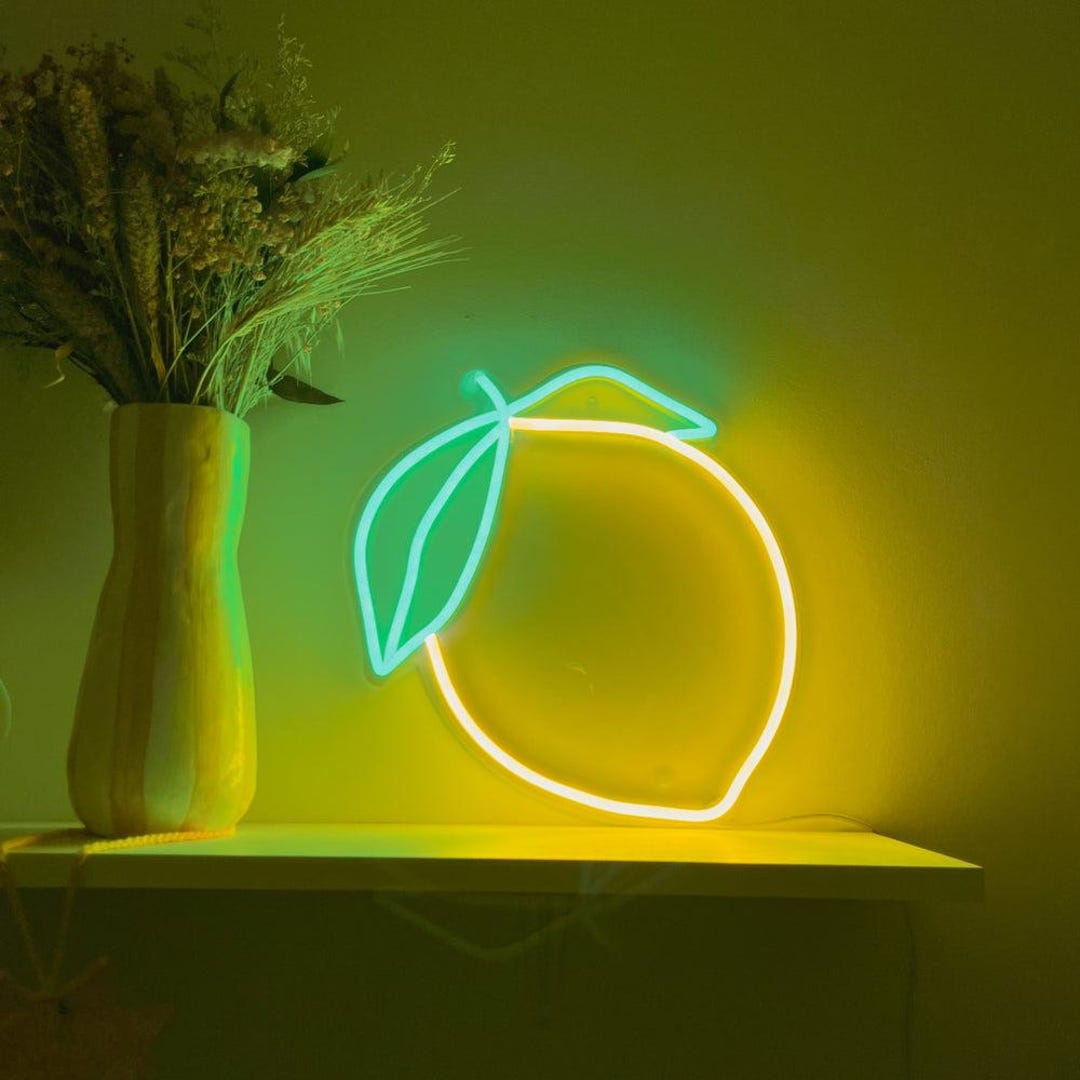 Lemon LED Neon Sign, Bedroom Bar Wedding Decor - Etsy